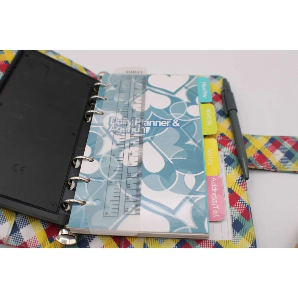 Fashion Girl Planner Agenda Organizer Polka Dot and Purses w/ Calculator Pen NEW